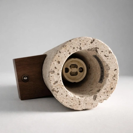 Wall lamp Nest round Travertine GU10 NT