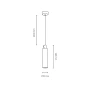 Pendant lamp Stella Marble H26 BRZ