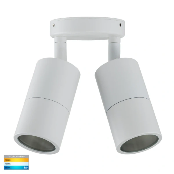 Wall light Tivah WHT 3CCT Double Adjustable HV1337GU10T IP65
