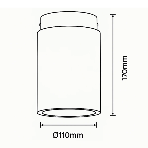 Surface downlight Beam Stone E27 BL