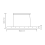 Pendant lamp Heliora Marble L180 BLK