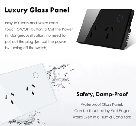 Double Powerpoint Zigbee Wifi BLK