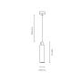 Pendant lamp Oria Marble H45 BRZ