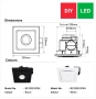 Exhaust fan Emeline II Large Square L33 35W LED 10W DIY WHT
