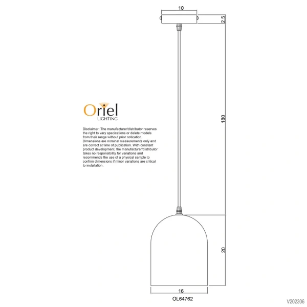 Single pendant TERROS.160 TERRAZZO E27