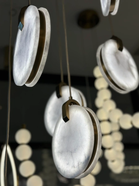 Pendant lamp Villastar 6 Alabaster Spanish Marble LED CCT Dim BRS