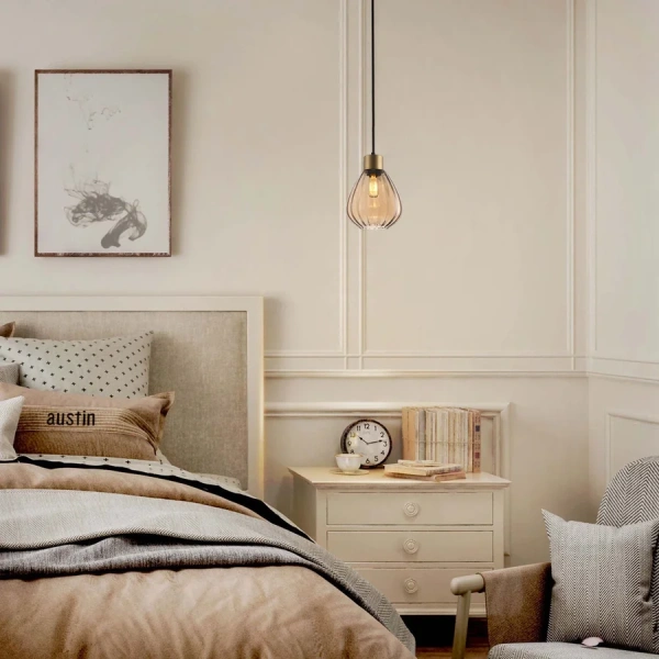 Pendant lamp TULIP1 E27 bronze