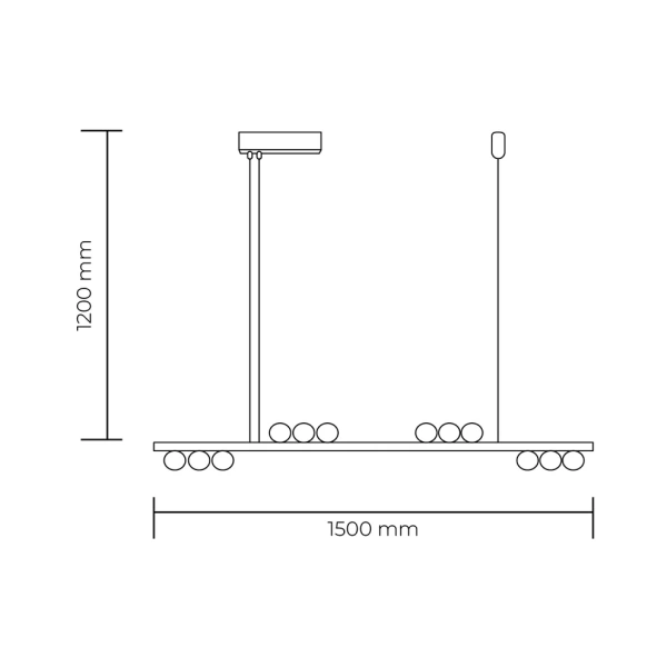 Pendant lamp Aurion Marble L150 ABRS