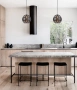 Pendant lamp TUILE4 Matte Black