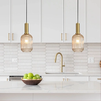 Single pendant LUXE.130 AMBER E27