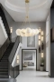 Pendant lamp Molina S19 Alabaster Spanish Marble G9 BRS