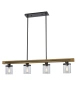 Pendant lamp METI Medieval Rustic Warm Chestnut Wood Bar 