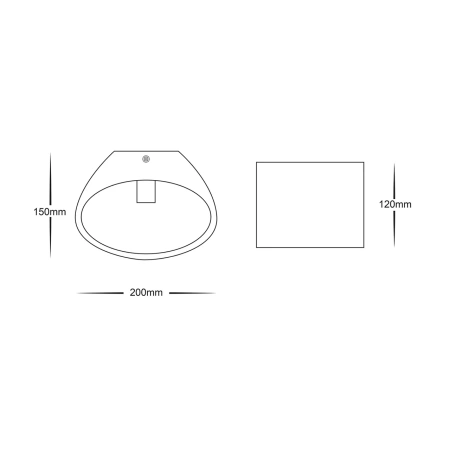 Wall light Arc large plaster HV8026W 3W E14 WHT