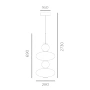 Pendant lamp Lumiere 2 SP LED 34W 3K