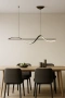 Pendant lamp Famous linear P1 LED 20W 3CCT L1600 BK