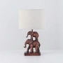 Table lamp Mother and Calf Elephant LED bronze
