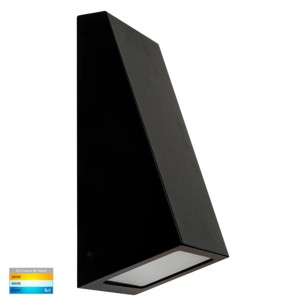 Wall light Taper TRI Colour down LED E27 9W BLK