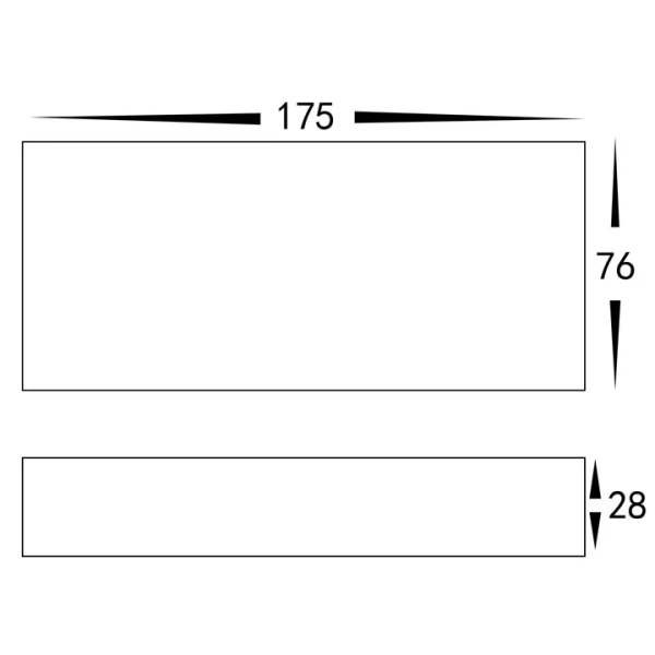 Wall light Essil Fixed Down LED 6W IP54 17.5cm WHT