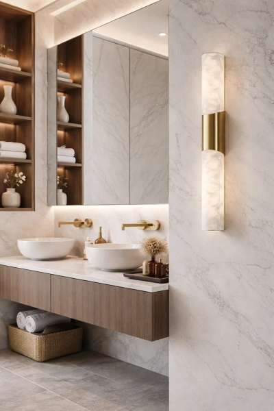 Wall light Aragon W1 Alabaster Spanish Marble LED 10W CCT BRS