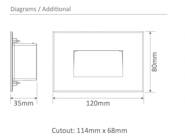 Step light ZONE-4 19723 LED 4W 5K 240V IP65 WHT