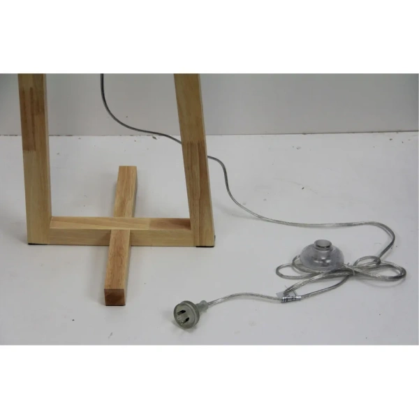 Floor lamp EDRA TIMBER w- WHITE COTTON SHADE