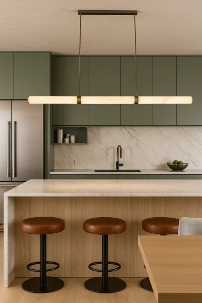 Pendant lamp MADISON Spanish Marble LED 40W 3CCT L150 ABRS