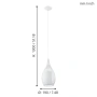 Pendant lamp RAZONI WHT