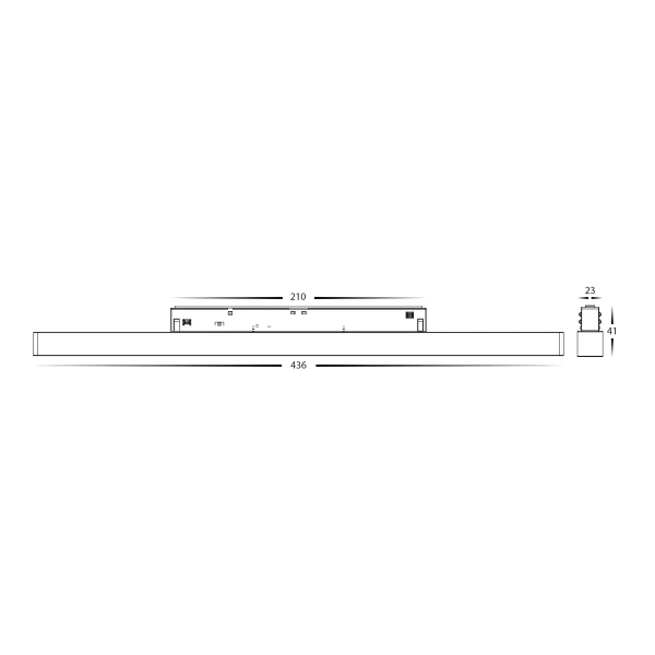 Track lense light HCP-1029203 BK 48V 24W