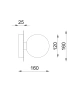 Wall light BALLE1R round base IP20 G9 GLD