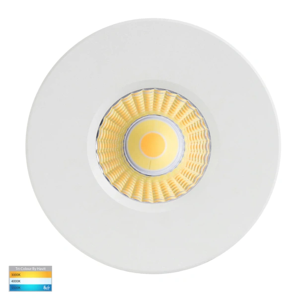 Recessed downlight Prime BLK Fixed 3CCT LED 12W IP54 WHT