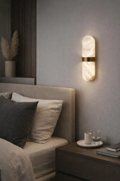 Wall light Andorra Alabaster Spanish Marble LED 8W BRS