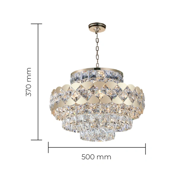 Pendant lamp Thea Crystal K9 D50 E14 GLD