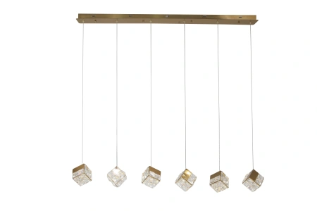 Pendant lamp Tesseract 6 Crystal LED 3.5W CCT Dim L150 GL remote