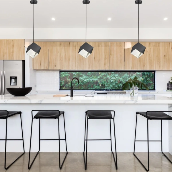 Pendant lamp Kubo Black Glass