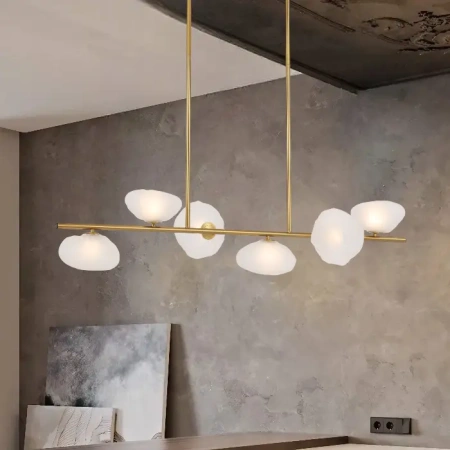 Pendant lamp ZECCA 6 L1500 D200 ANT GOLD FROST