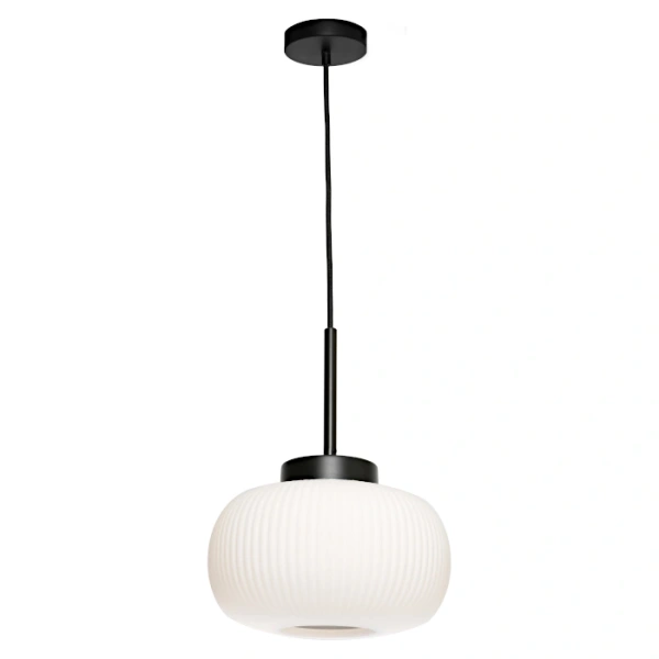 Pendant lamp Hutton 1lt E27 BLK