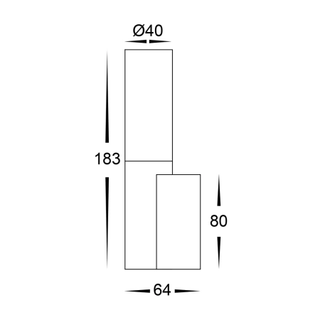 Wall light Akril LED 3W D40 BL