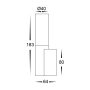 Wall light Akril LED 3W D40 BL