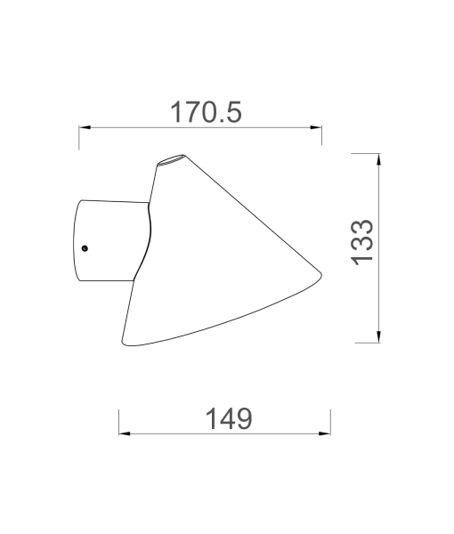 Wall light Cuchara 5 Exterior Cone Surface Mounted IP65