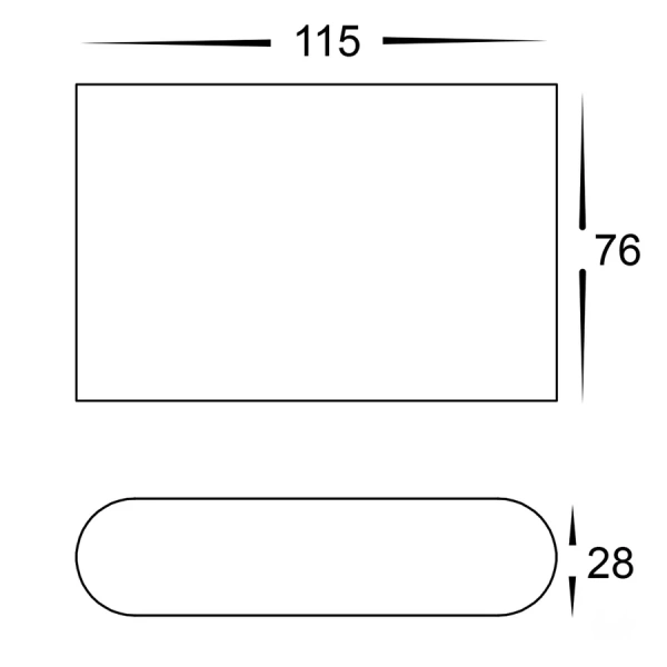 Wall light Lisse Fixed Down 3CCT LED 4W IP54 11.5cm WHT