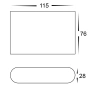 Wall light Lisse Fixed Down 3CCT LED 4W IP54 11.5cm WHT