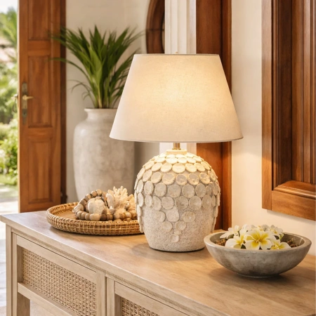 Table lamp Monica Ceramic E27 Ivory