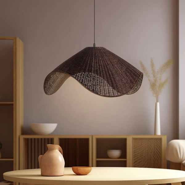 Pendant Light Adaya Rattan Brown
