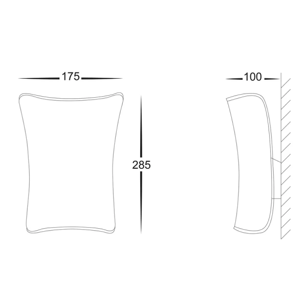 Wall light Aurora plaster 3K E14 LED WHT