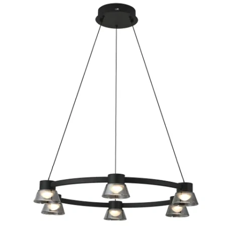 Pendant lamp Rocket LED 30W 3CCT D60 Dim BLK