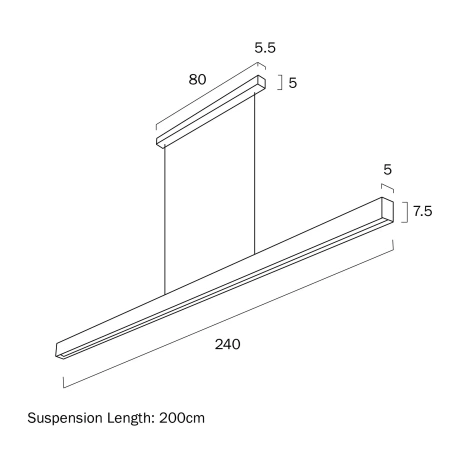 Pendant lamp NAVARO 240 LED 60W WIFi Tuya GDB