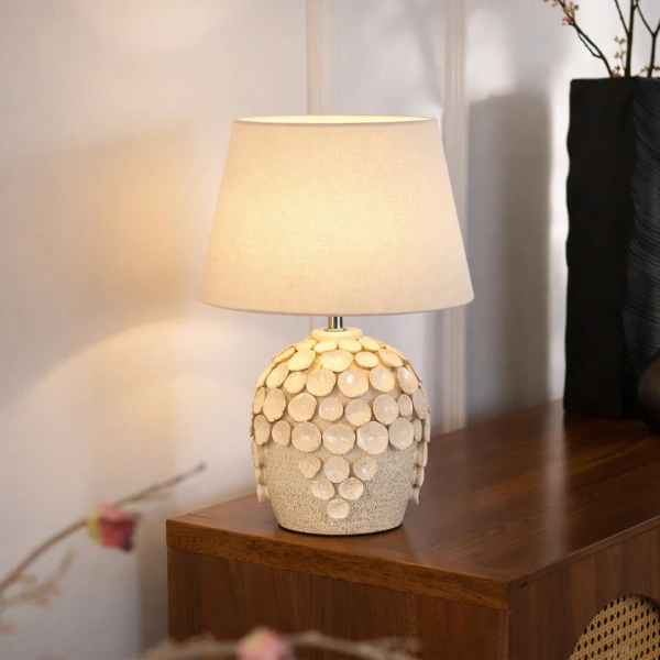 Table lamp Monica Ceramic E27 Ivory