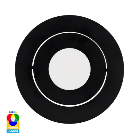 Recessed Tilt Downlight Prime RGBCW LED 12W IP54 WIFI BLK