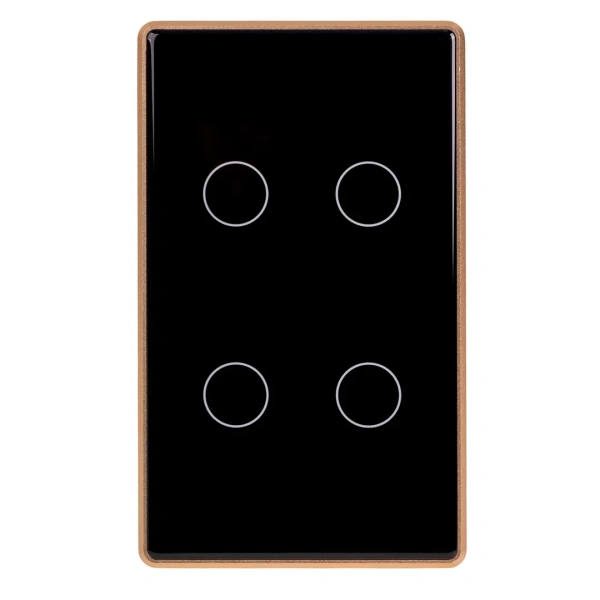 Wall Switch 4 Gang BLK-GLD HV9220-4 Wifi