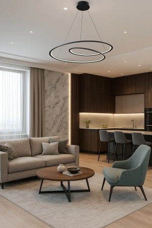 Pendant lamp Noize P80 LED 48W 3CCT BL